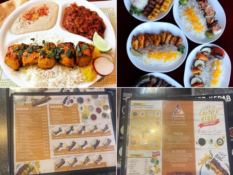 Corner Kebab Menu