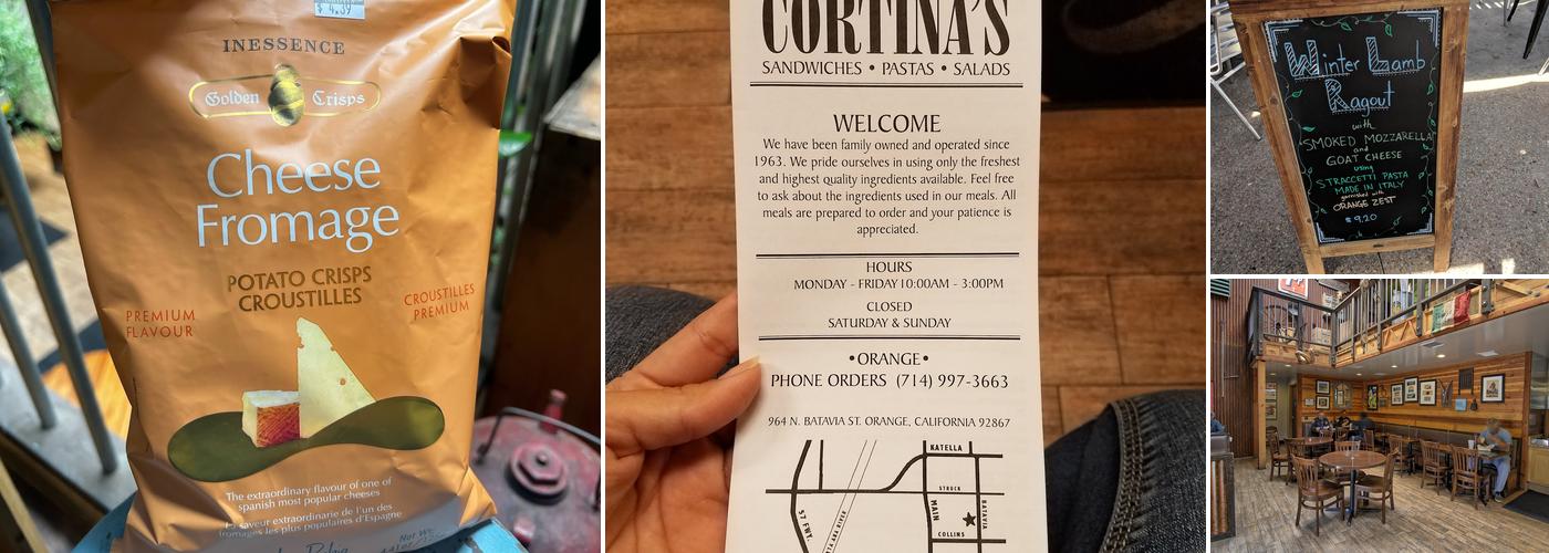 Cortina's Orange Menu