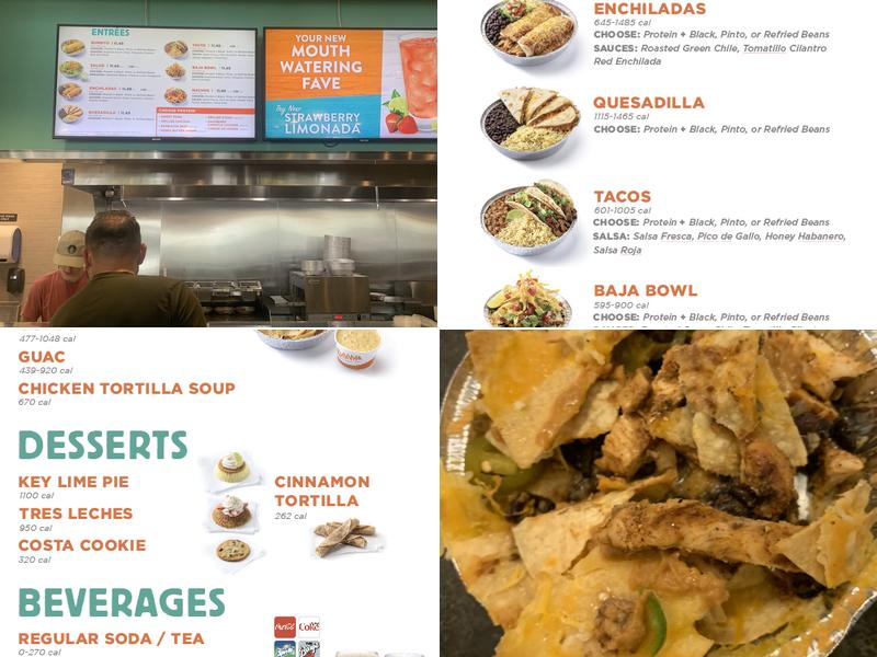 Costa Vida Menu