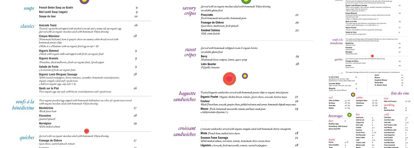 Couleur Café Menu
