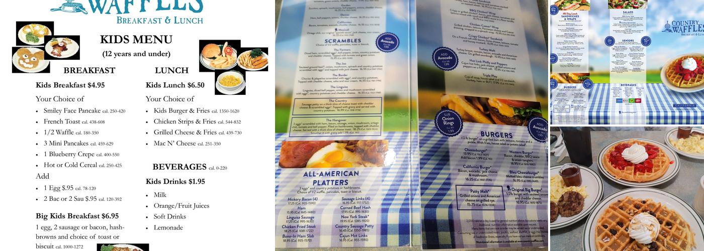 Country Waffles Menu