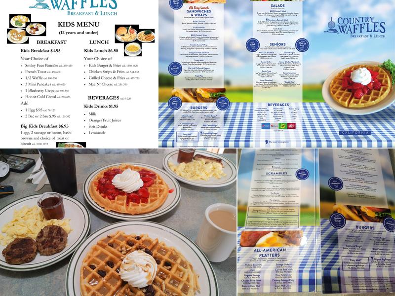 Country Waffles Menu