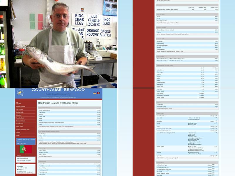 Courthouse Seafood Menu