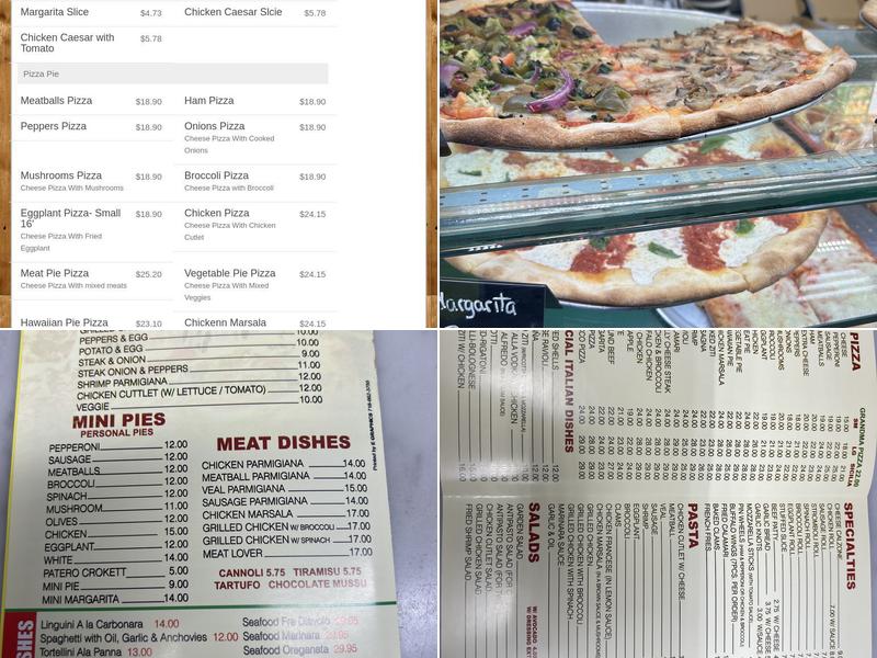 Cozzi Pizza Menu
