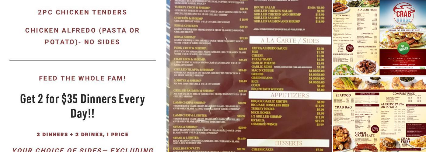 Crab House Menu