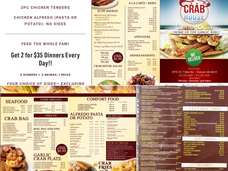 Crab House Menu