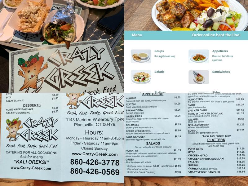 Crazy Greek Menu