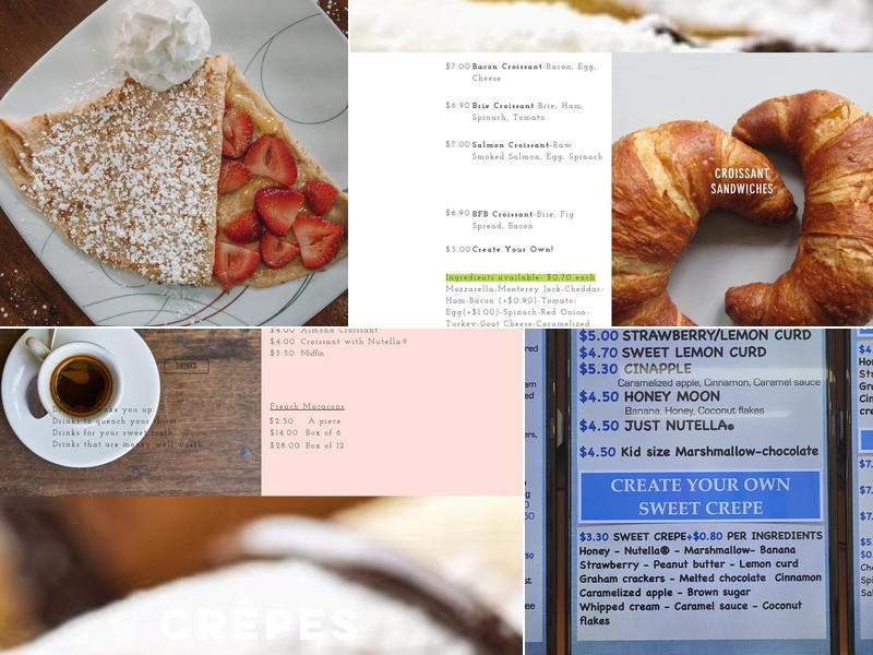 Crêpes & Croissants Menu
