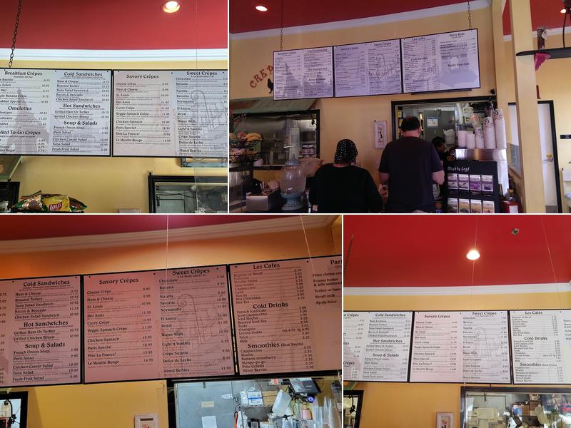 Crepes De Paris Menu