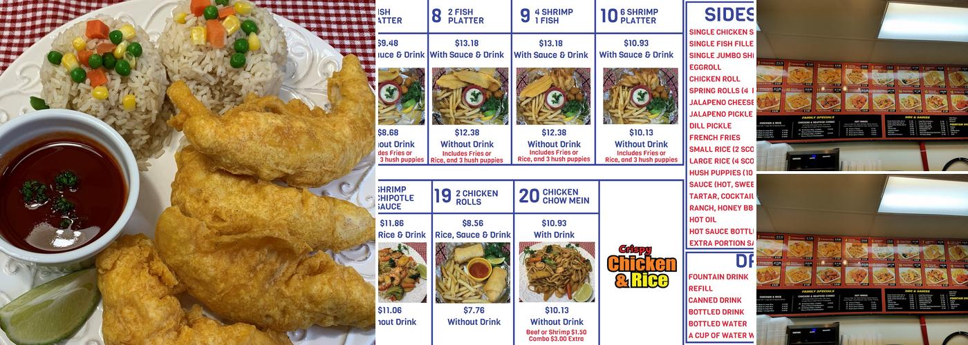 Crispy Chicken & Rice Menu