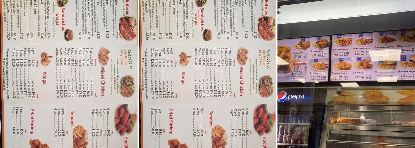 Crown Fried Chicken Menu