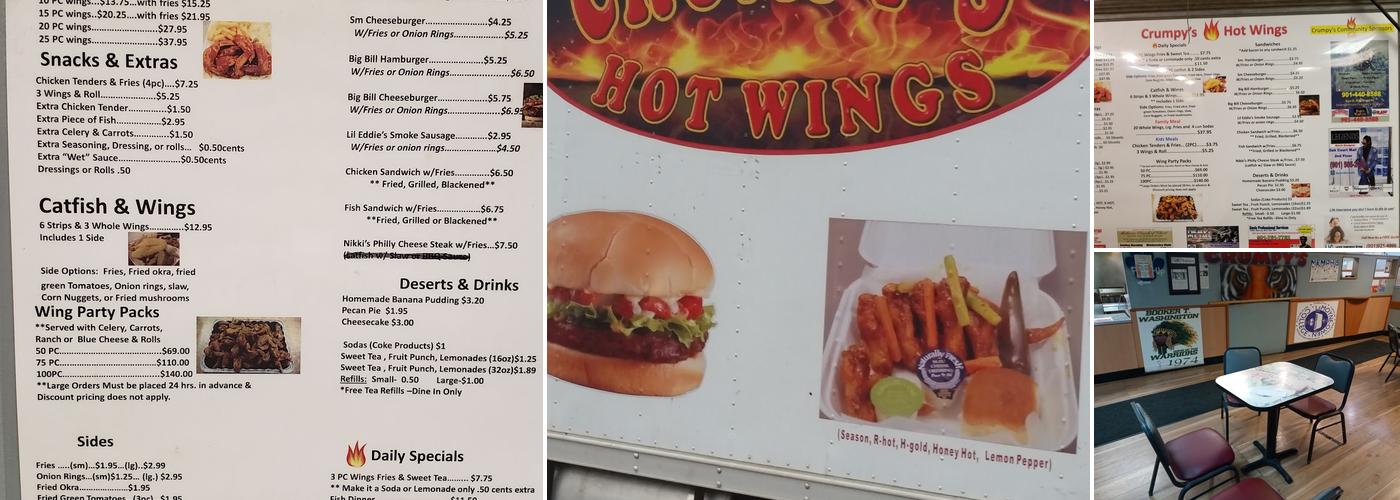 Crumpy's Hot Wings On Highland Menu