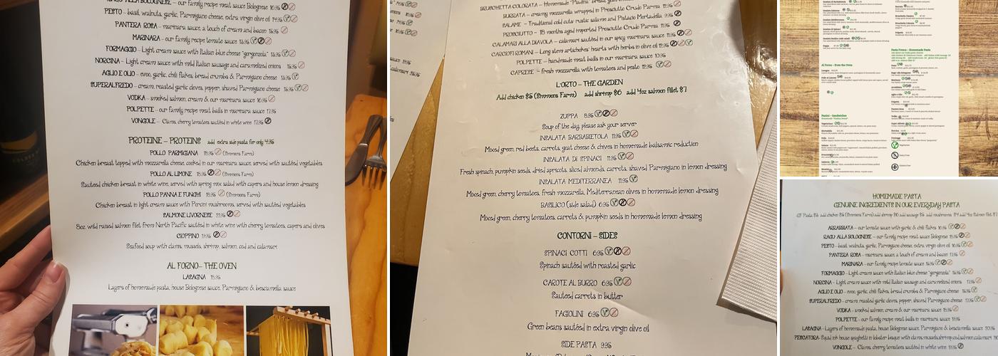 Cucina Basilico Menu