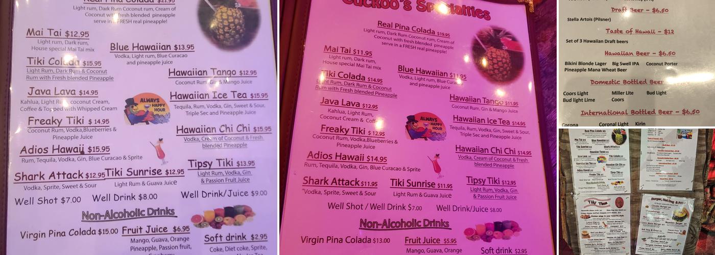 Cuckoo Coconuts Menu