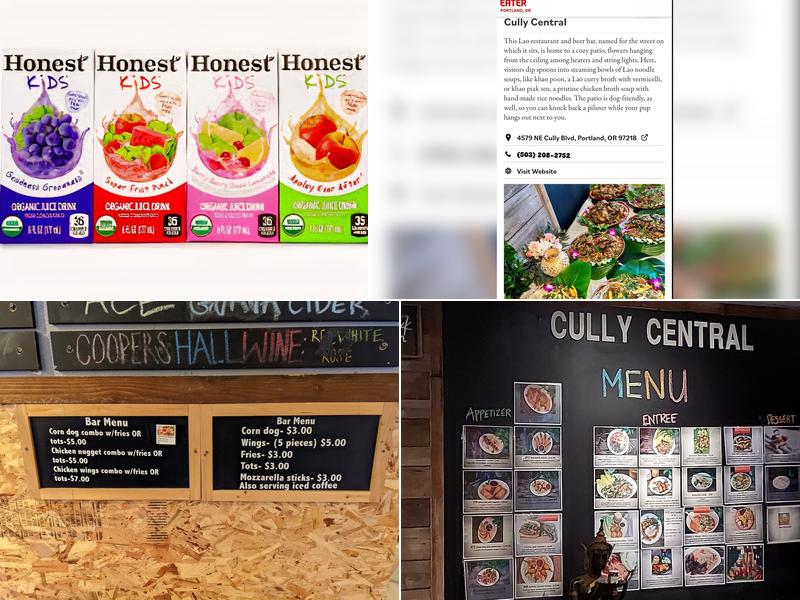 Cully Central Menu