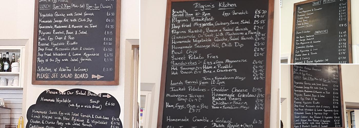 Pilgrims' Kitchen Menu