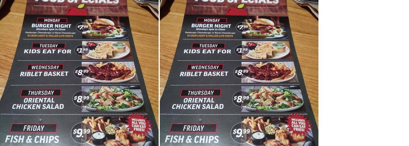 Applebee's Grill + Bar Menu