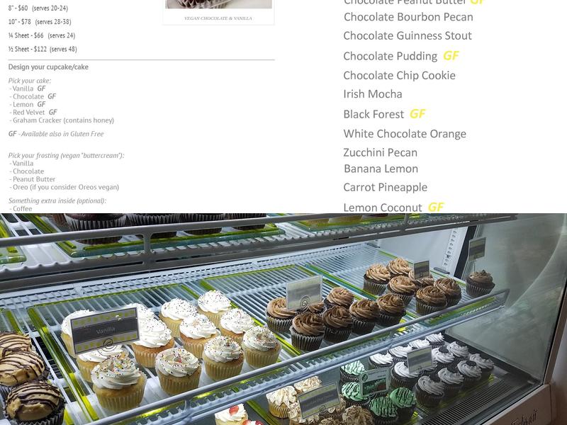 cupCAKES a la Yola Menu