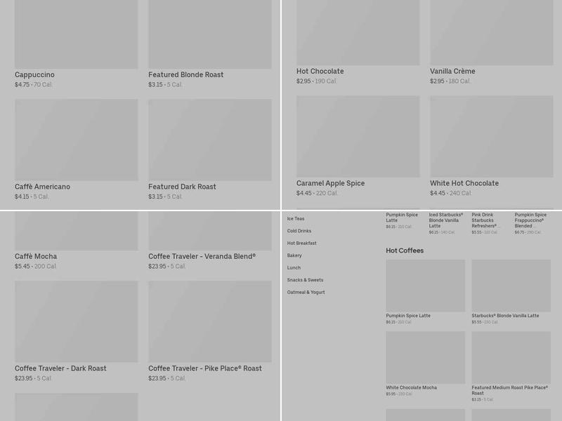 Starbucks Menu