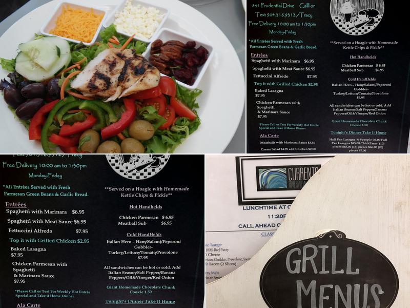 Currents Riverview Bistro Menu