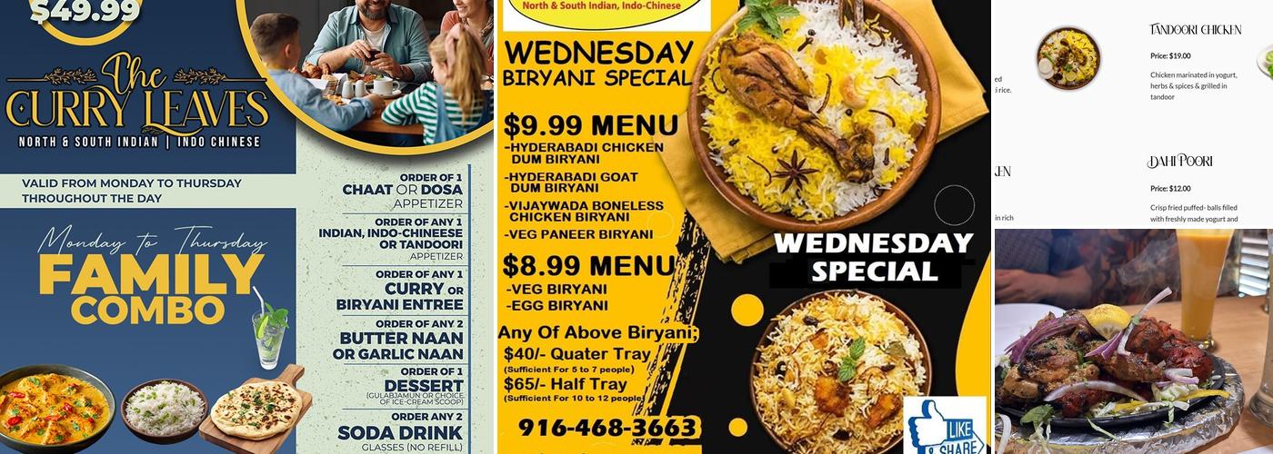 The Curry Leaves Menu