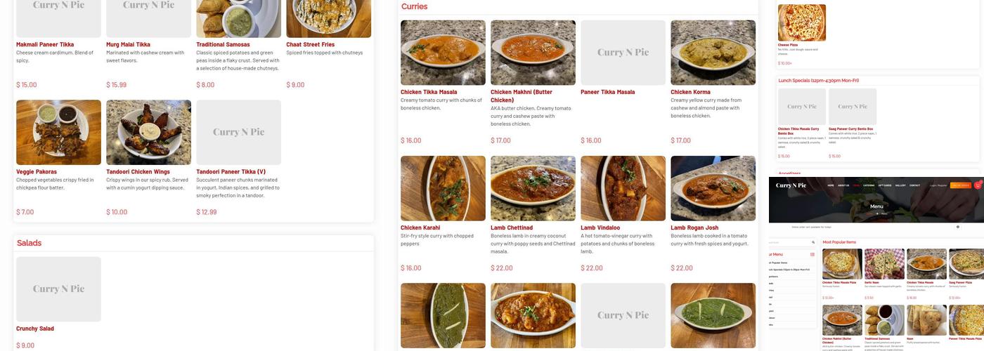 Curry N Pie - Georgetown Menu