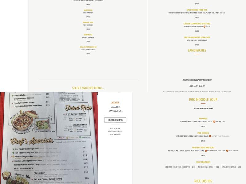 Cyclo Menu