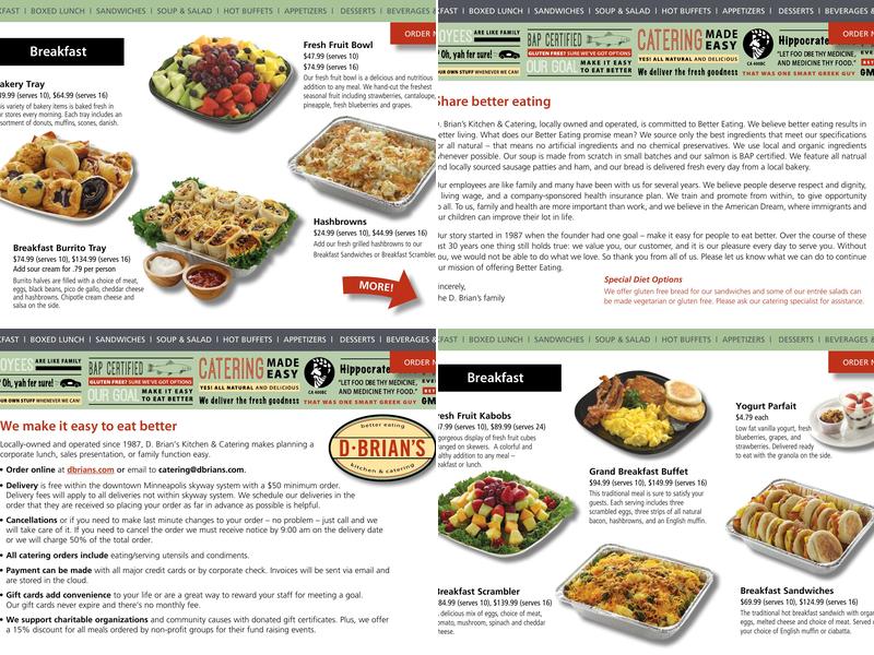 D. Brian's Kitchen & Catering Menu