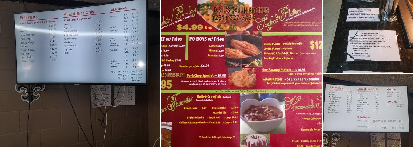 D Ls Cajun Kitchen Menu