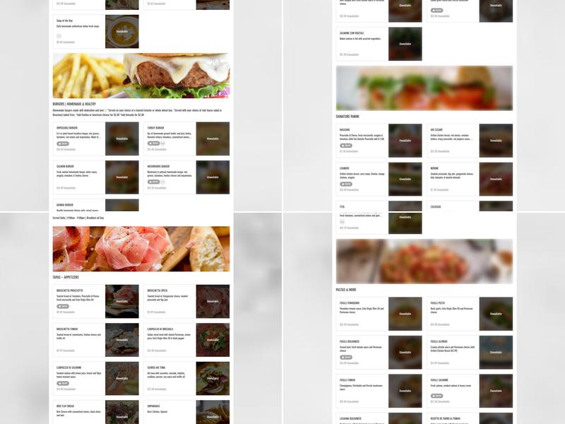 D'Oro Caffe Menu