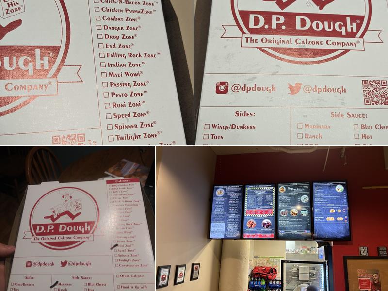 D.P. Dough Menu