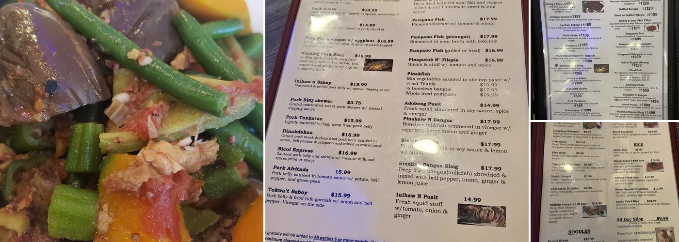 D'Pinoy Joint S. Las Vegas blvd Menu