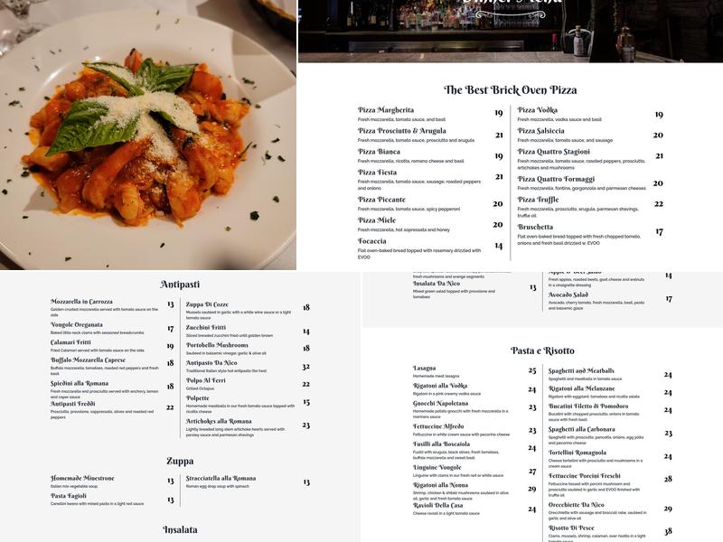 Da Nico Ristorante Menu