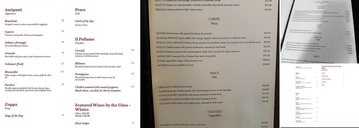 Da Raffaele Menu