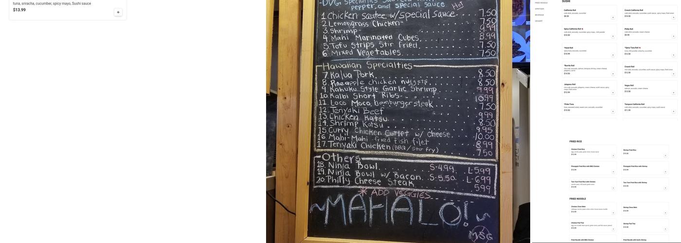 Da Valley Grill Menu