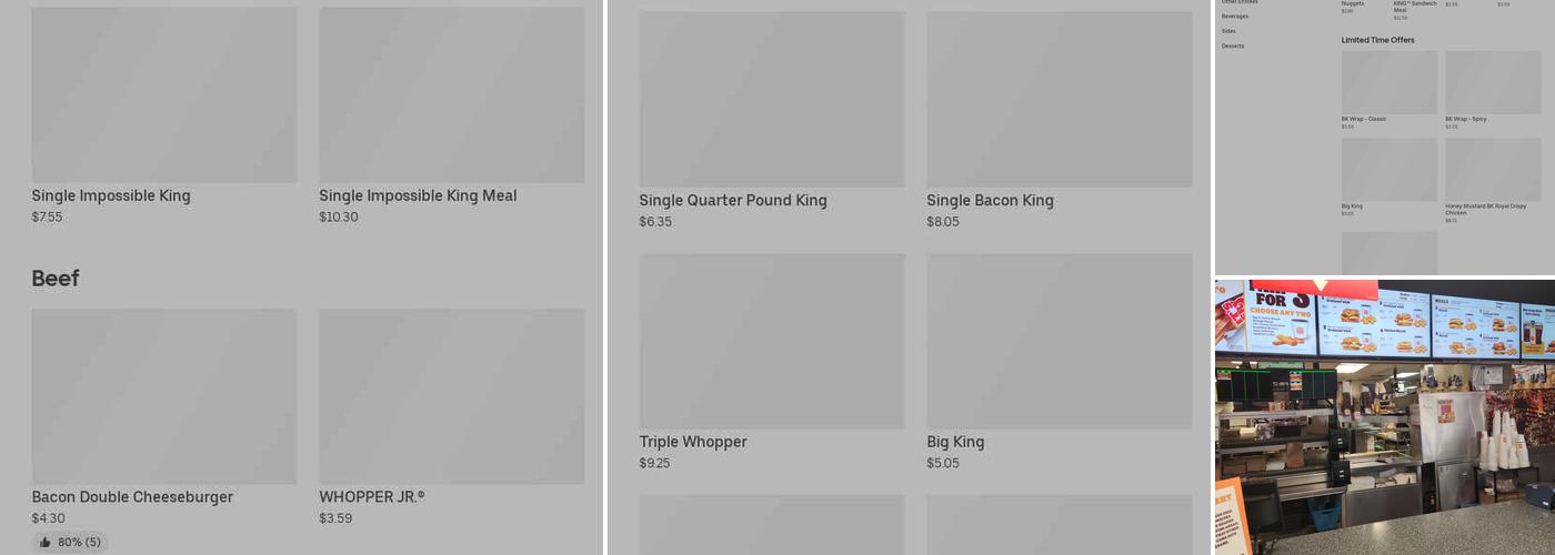 Burger King Menu
