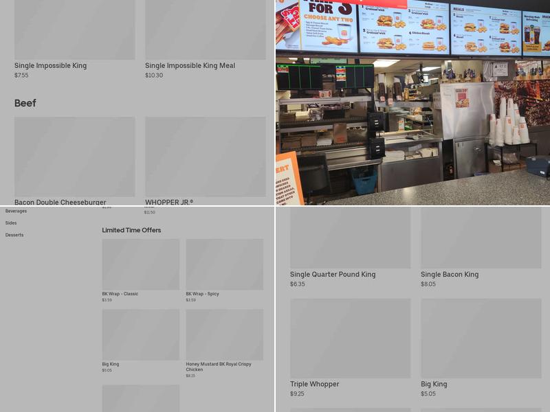 Burger King Menu