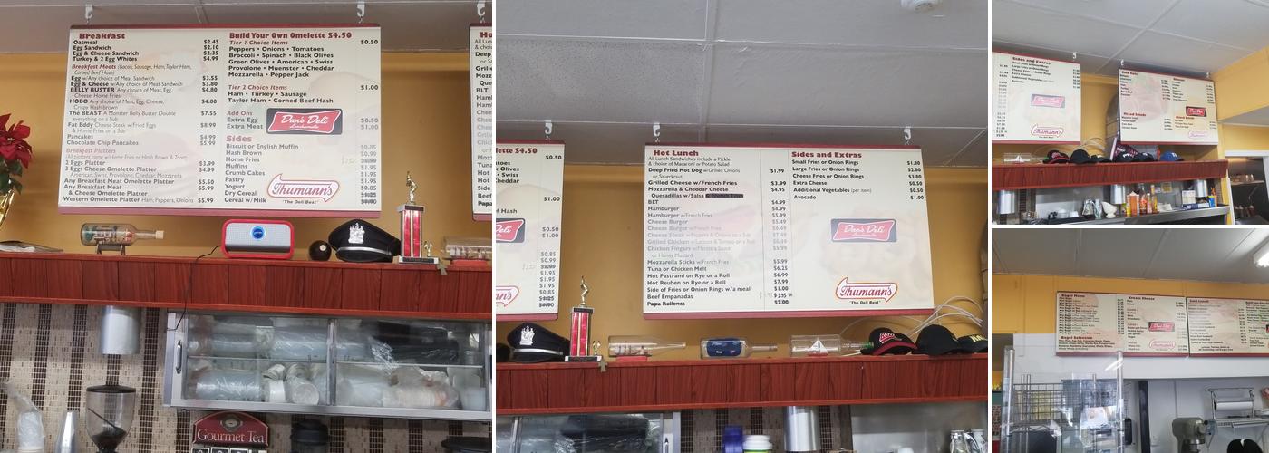 Dan's Deli Luncheonette & Bagels Menu