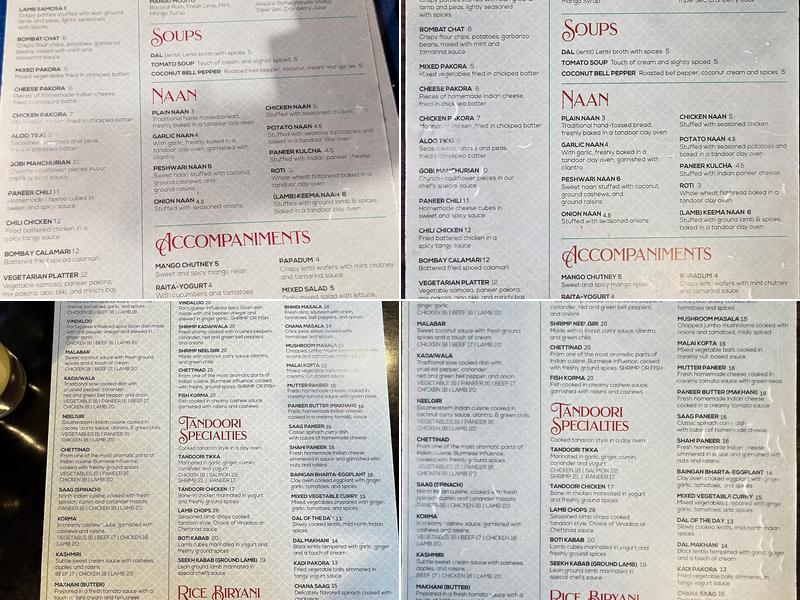 Dancing Ganesha Menu