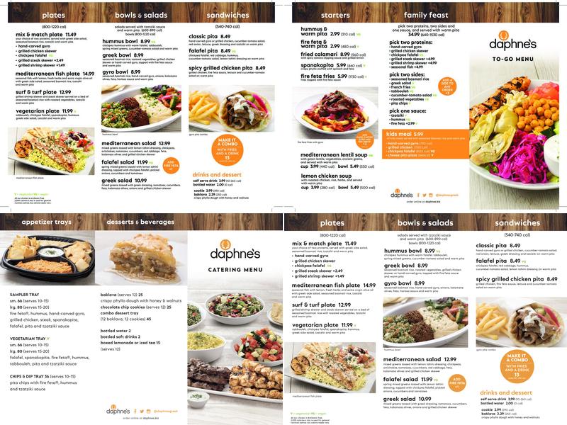 Daphne's Menu
