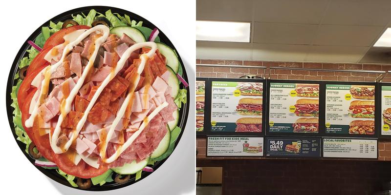 Subway Menu