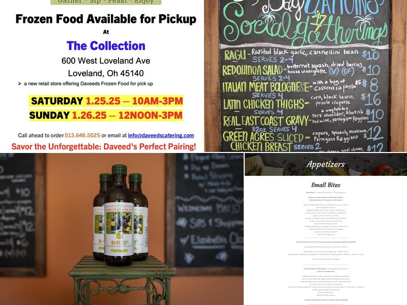 Daveed's Catering & Culinary Kitchen Menu