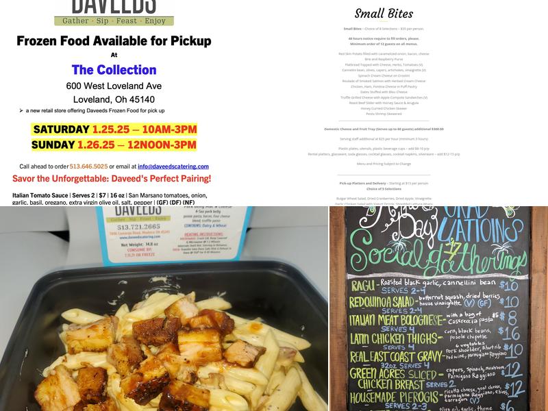 Daveed's Catering & Culinary Kitchen Menu