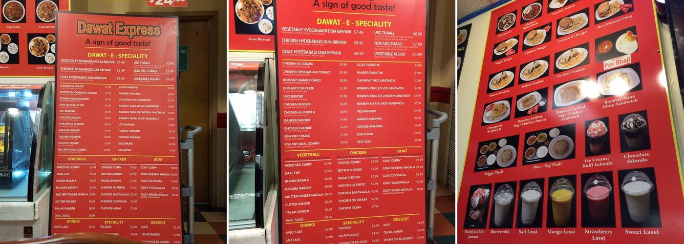 Dawat Express Menu
