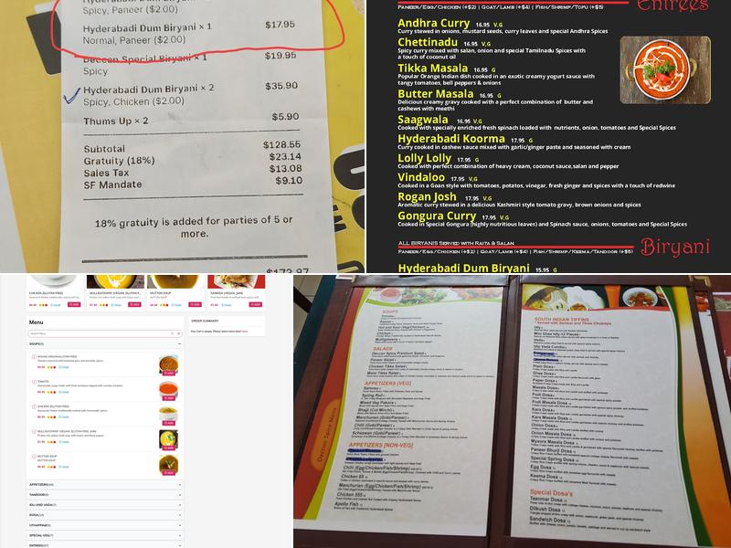Deccan House Menu