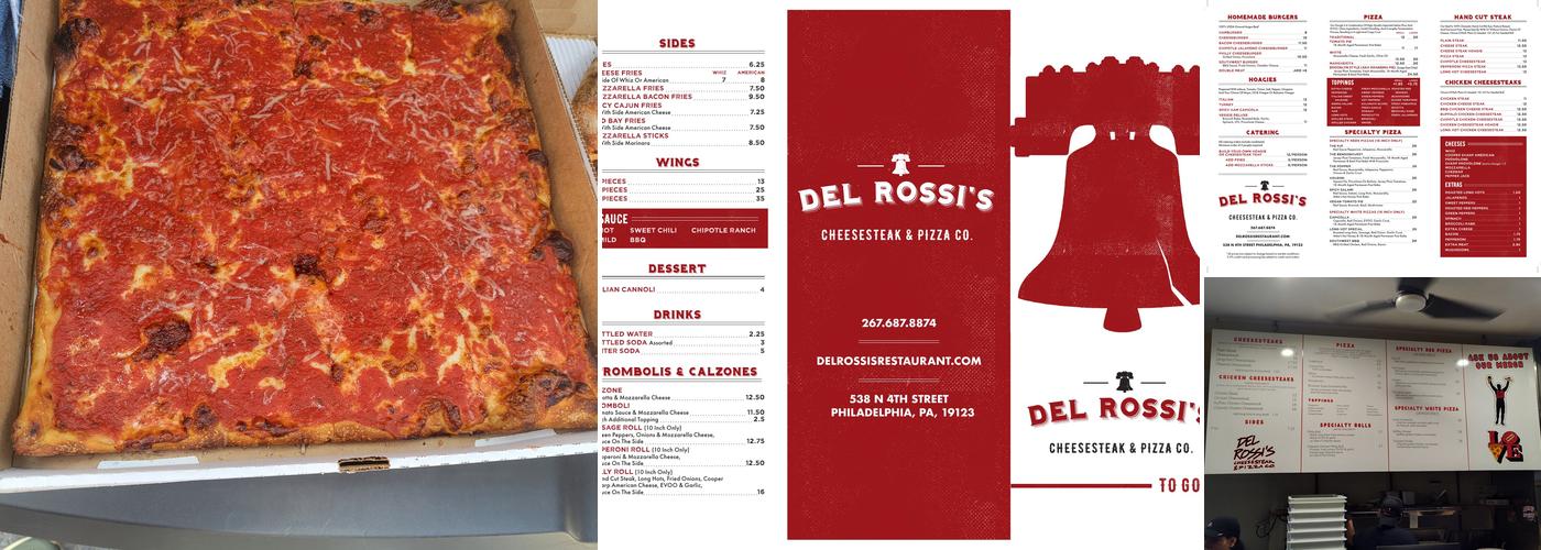 Del Rossi's Cheesesteak & Pizza CO. Menu