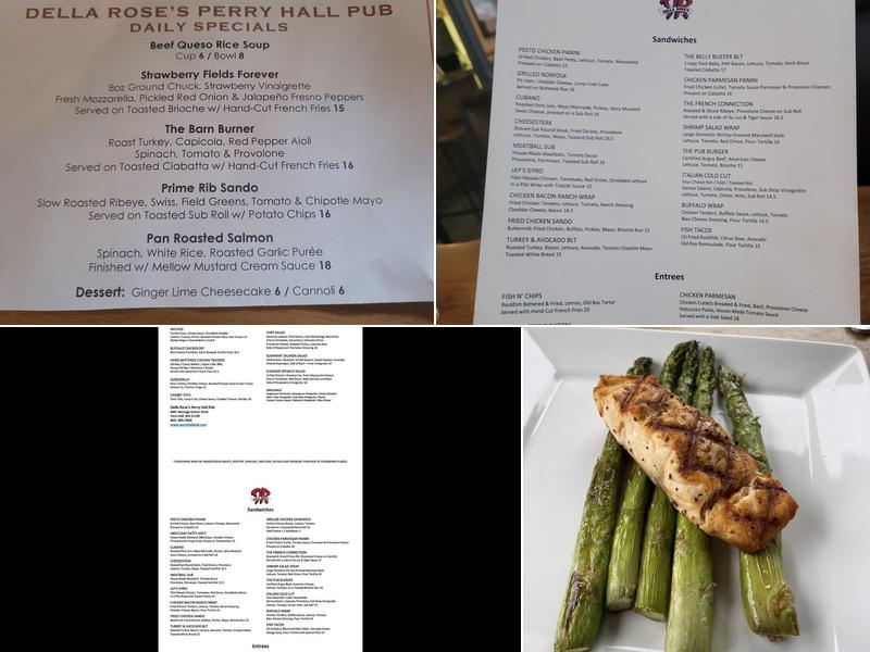 Della Rose's Perry Hall Pub Menu