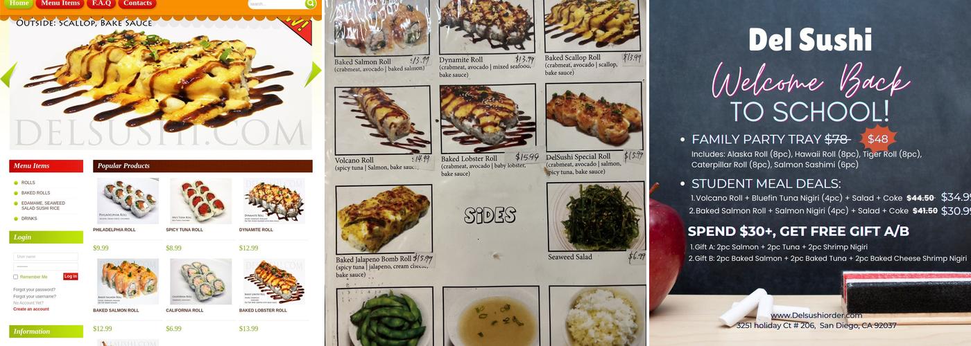 DELSUSHI Menu