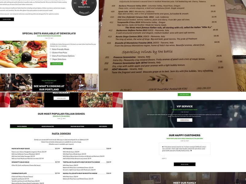 DeNicola's Menu