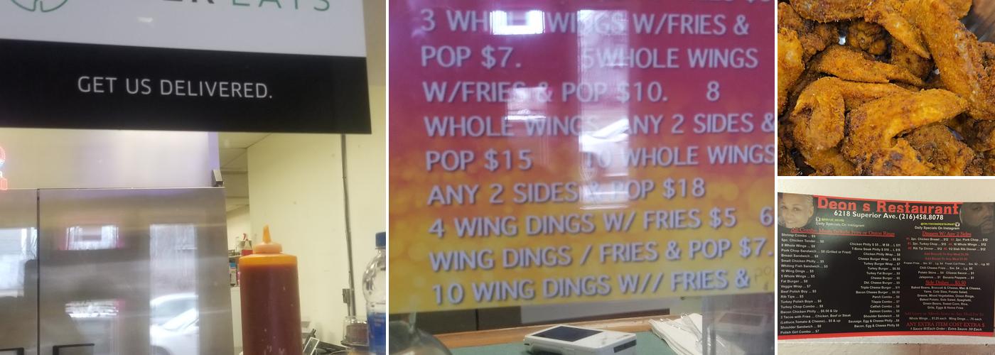 Deon's Restaurant Menu